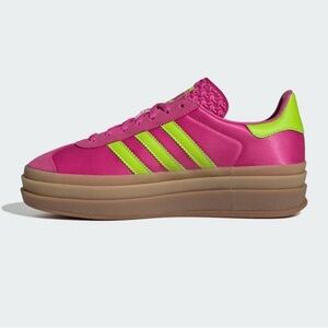 Adidas Women's Vibrant Pink and Lime Sneakers